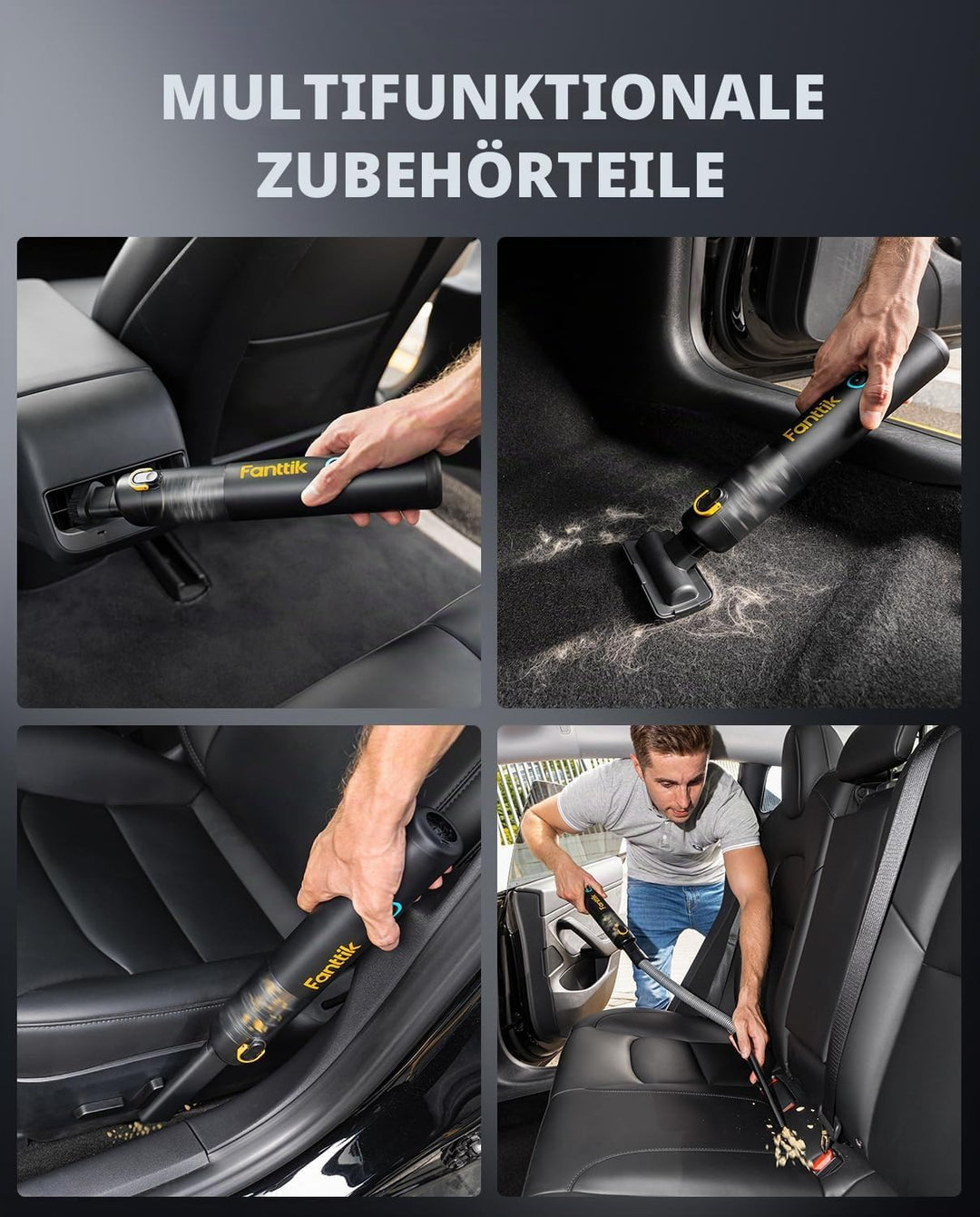 Fanttik Slim V8 Apex Akku-Autostaubsauger Slim V10 Apex Kabelloser 4-in-1 Auto & Mini-Handstaubsauge