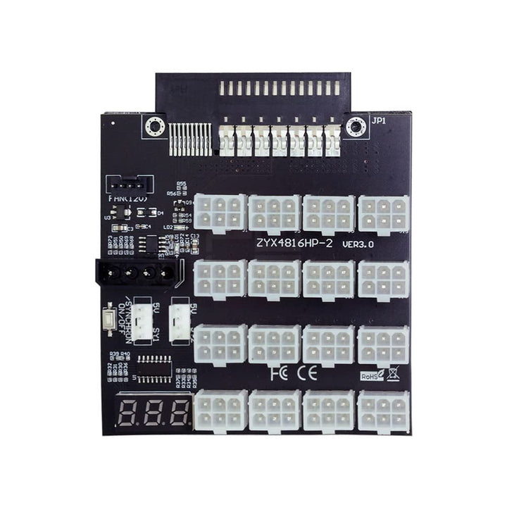 xiwai 14+10Pin Flex Slot Server Power Board auf 16x6Pin Power Supply Board für CHIA ETH BTC Mining M