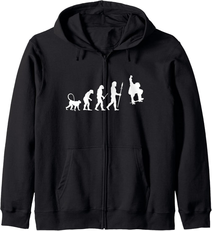 Skater Evolution Skateboarder Geschenk Skateboard Kapuzenjacke