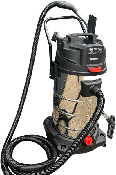 DeTec. Industriesauger 3000W Nass Trocken Sauger 100 Liter Edelstahl Behälter | Industrie Gewerbe St