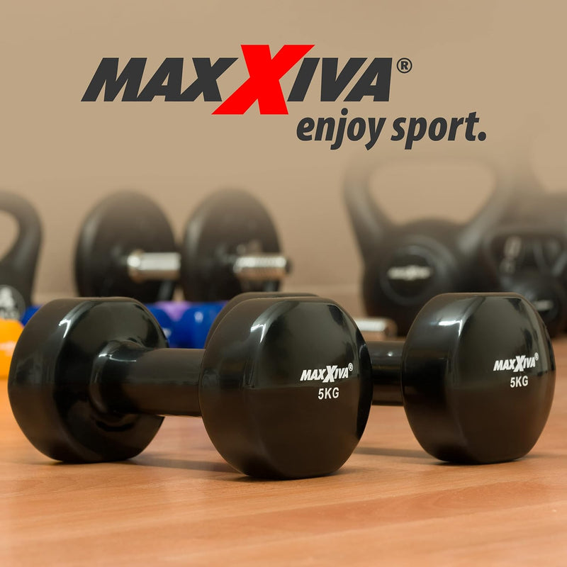 MAXXIVA® Hantelset Kurzhanteln Vinyl Stahlkern Fausthanteln Gymnastikhanteln Sport Krafttraining Fit