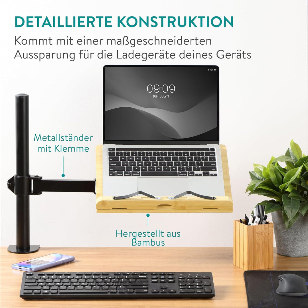 Book stand with clamp Bambus, Bambus