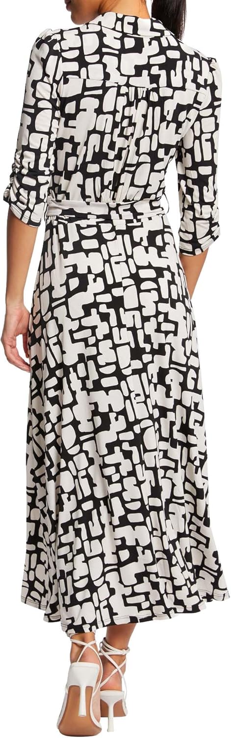 Morgan Damen Robe, Gebrochenes Weiss / Schwarz