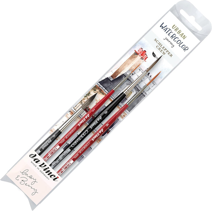Da Vinci Urban Watercolor Journey Schlepperpinsel-Set 5602 Mehfarbig 1-8