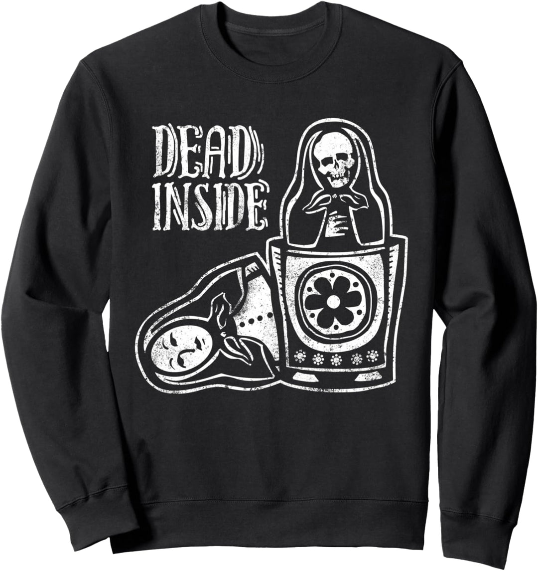 Dead Inside Matrjoschka Schädel Blackcraft Clothing Geschenk Sweatshirt