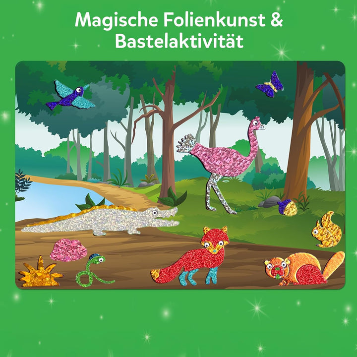 Skillmatics Kunst & Bastelaktivität- Folienspass Tiere, Schmutzfreie Kunst für Kinder, Bastelsets, D