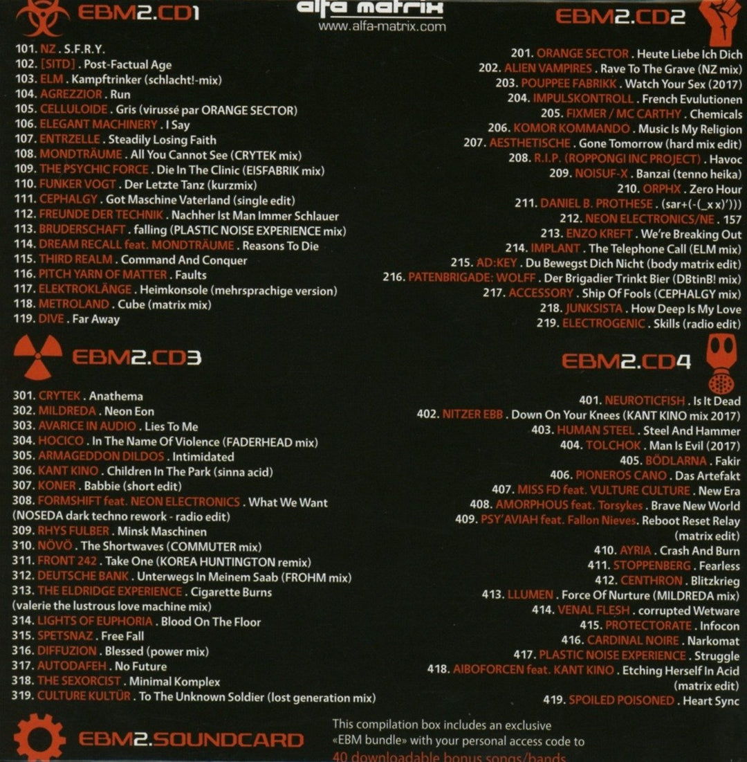 Electronic Body Matrix 2, Audio-CD