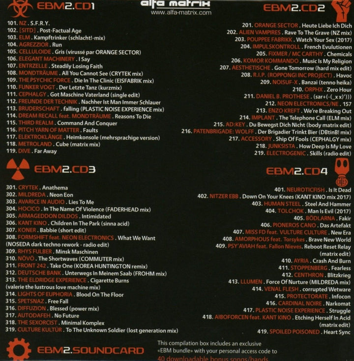 Electronic Body Matrix 2, Audio-CD