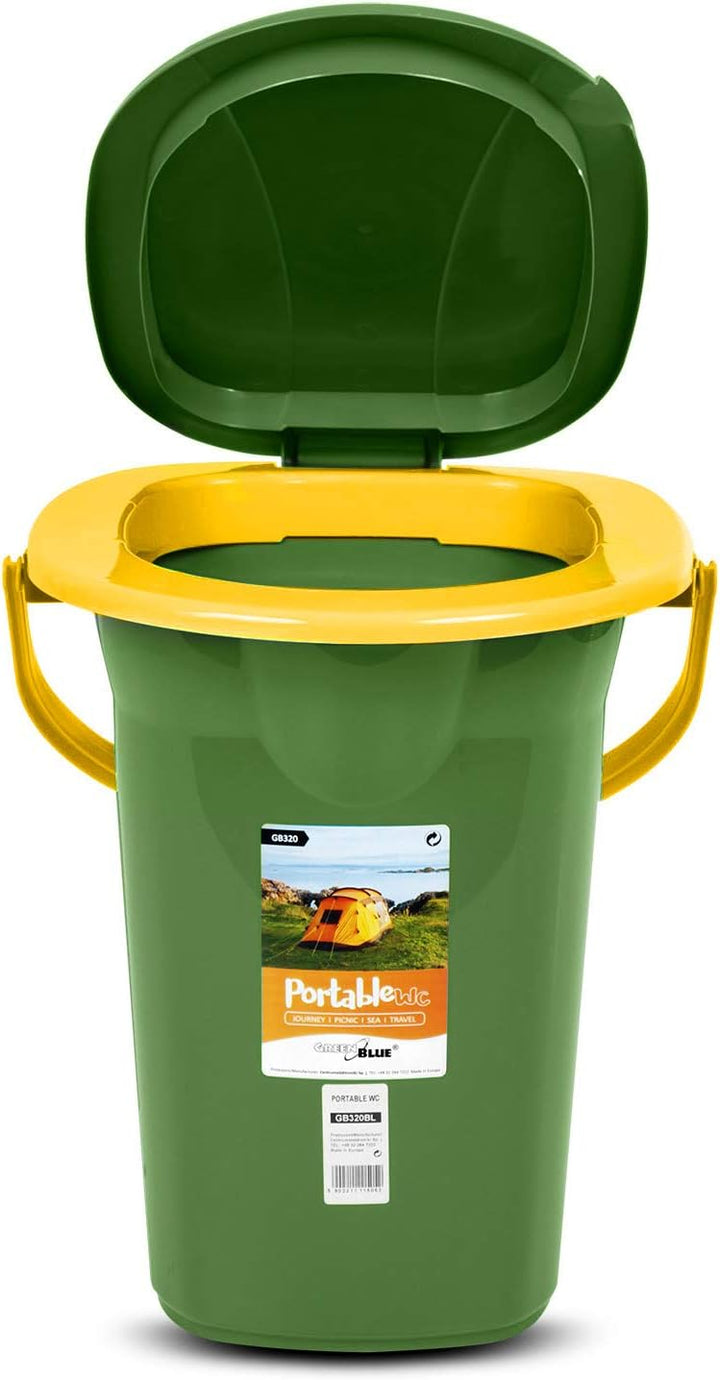 Green Blue GB320 Mobile Campingtoilette 19L | Tragbare Reisetoilette mit max. Tragkraft bis 130kg |