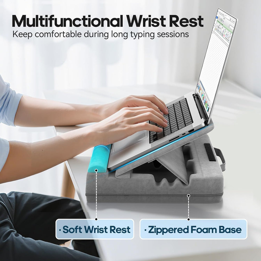 Laptop Kissen für Knietablett, Tablett Kissen Ständer, Laptoptisch Schoss fürs Bett/Sofa, Verstellba