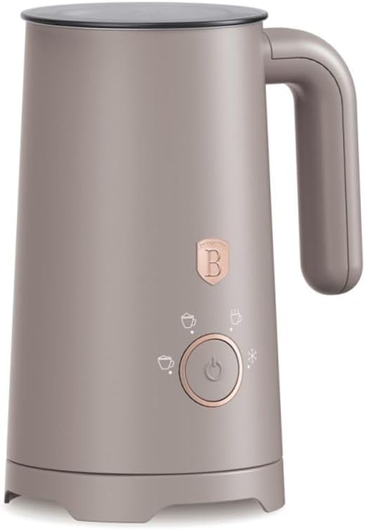 Berlinger Haus elektrischer Milchaufschäumer 4 in 1, Taupe-Kollektion - Milchschäumer, heisser Schok
