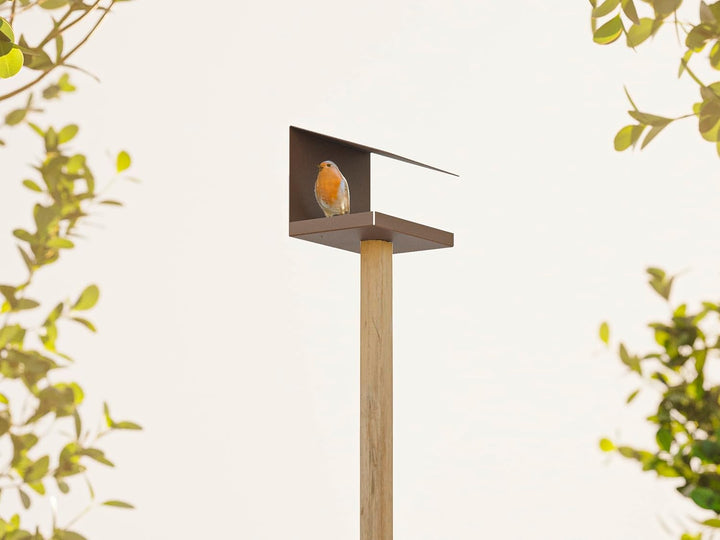 Alberts 355104 Vogelhäuschen Schrägdach | Vogelfutterhaus aus Stahl in verschiedenen Trendfarben | V