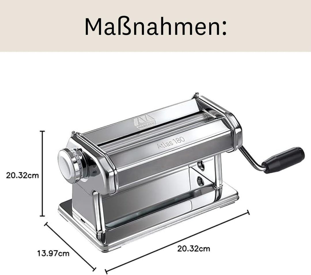 Marcato Schneideaufsatz für Nudelmaschine Atlas 150 Breite Nudelwalze, 180 mm