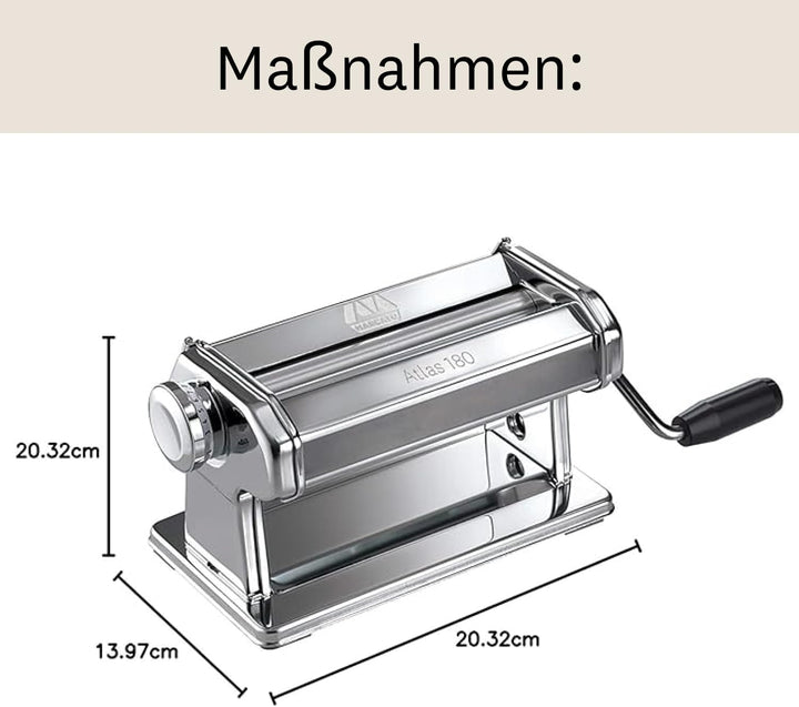 Marcato Schneideaufsatz für Nudelmaschine Atlas 150 Breite Nudelwalze, 180 mm