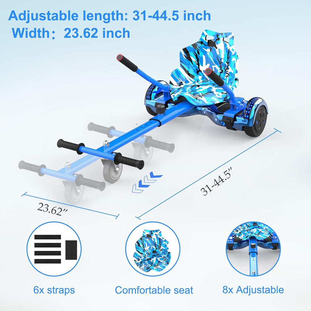 RCB Hoverboard Sitz, Go-Kart Zubehör für Hoverboards, Hoverboard mit Sitz passend für Aller 6.5"-10"