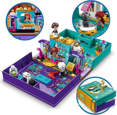 LEGO Disney Prinzessin Die kleine Meerjungfrau Märchenbuch Spielzeug zum Bauen für Kinder, Mädchen u
