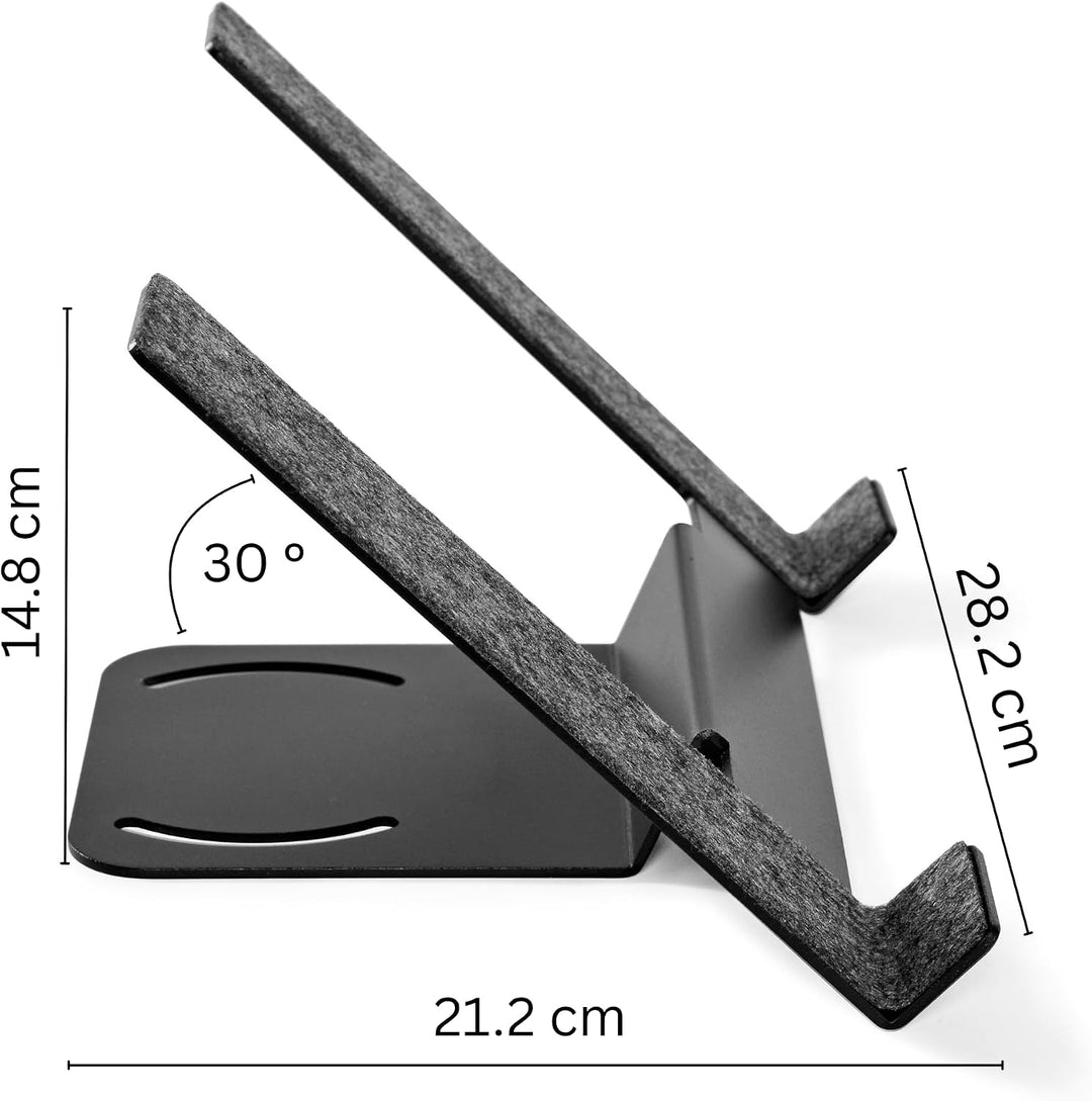 Laptop-Ständer mit einstellbarem Winkel für Desk Shelf Schiene | Modulares Zubehör Desk Shelves