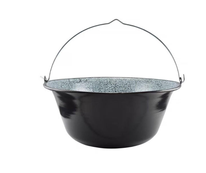 Perfect Home Traditioneller ungarischer Gulaschtopf, 10 l, emaillierter Stahl, schwarz