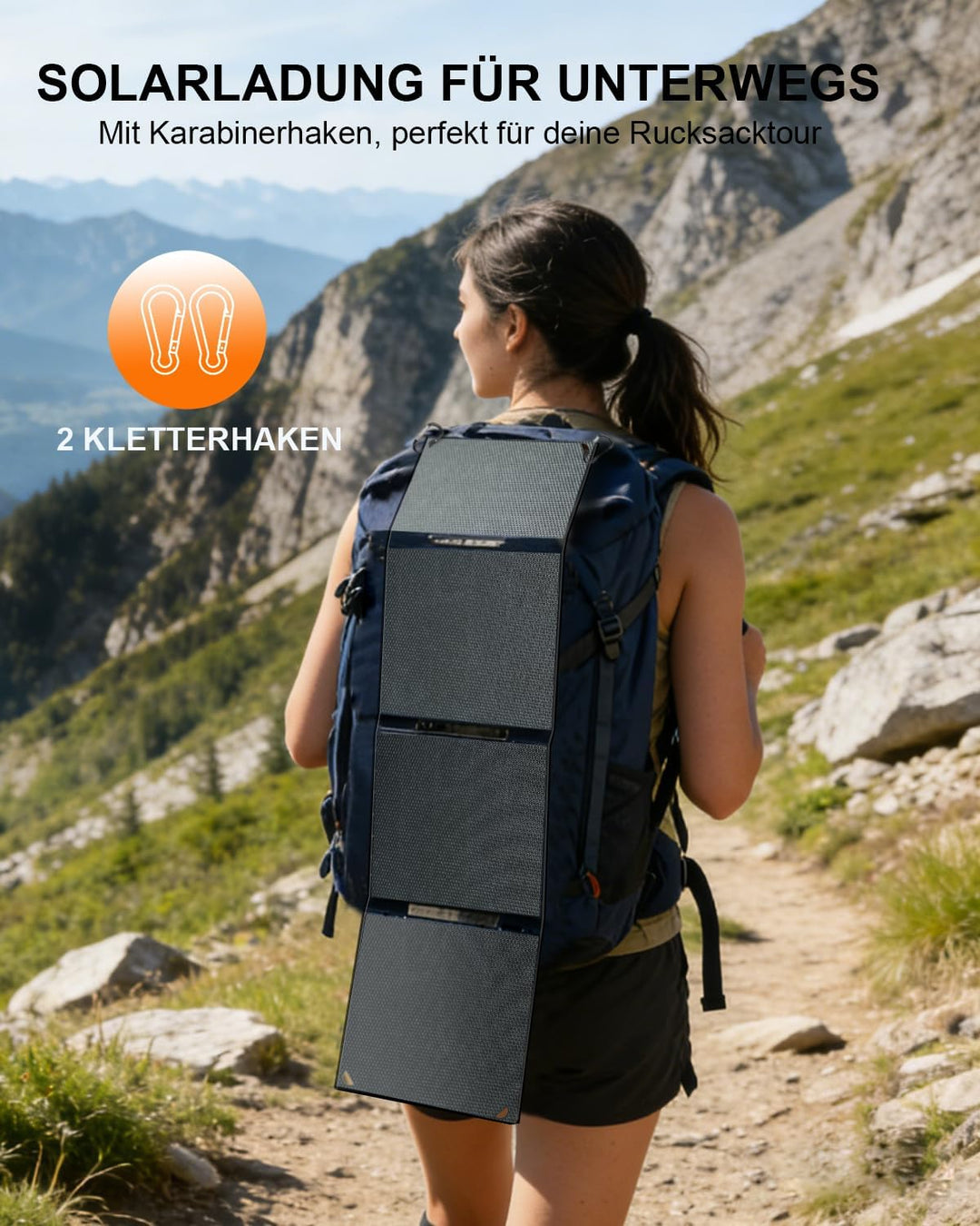 ELECAENTA 30W ETFE HPBC Solar Ladegerät 2-Port USB-C PD20W QC3.0 IP68 Wasserdicht Faltbar Solar Pane