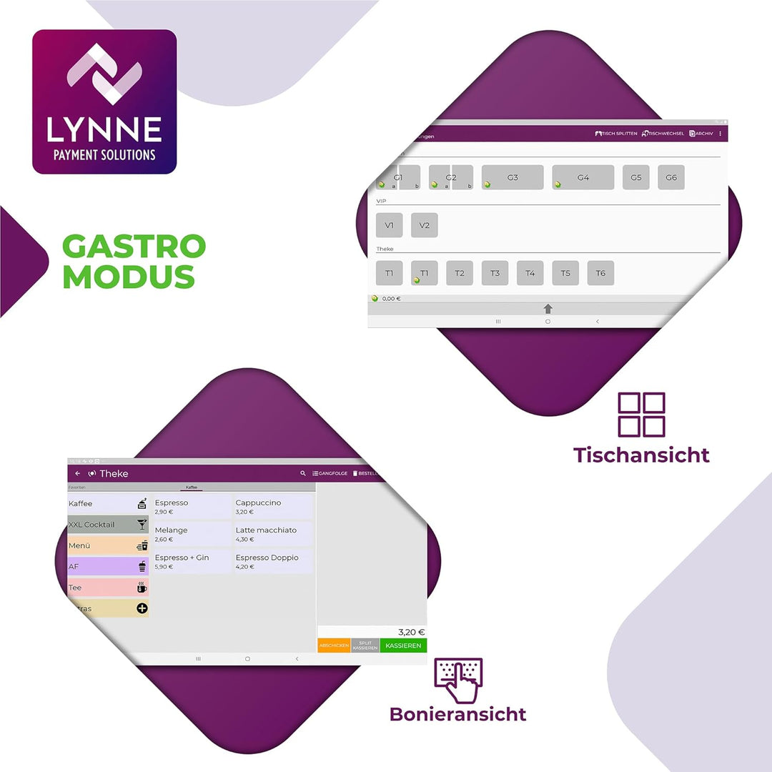Registrierkasse TSE ready - Kassensystem mit Kartenterminal (POS) und Bondrucker - Kasse mit Kartenz