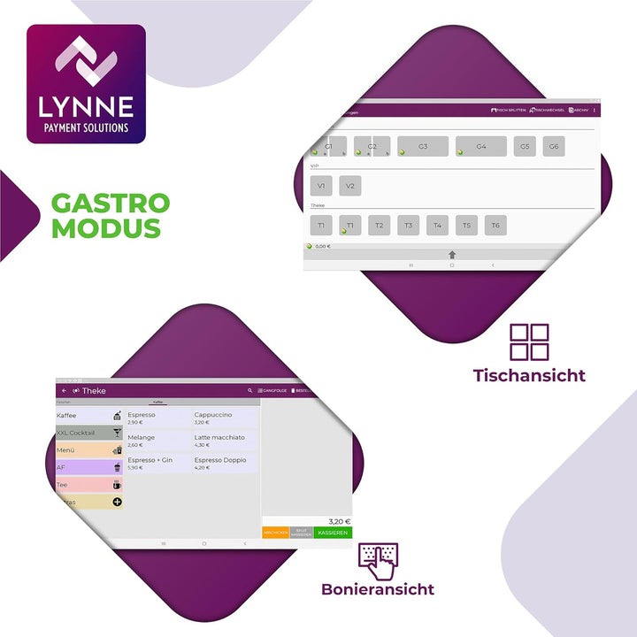 Registrierkasse TSE ready - Kassensystem mit Kartenterminal (POS) und Bondrucker - Kasse mit Kartenz