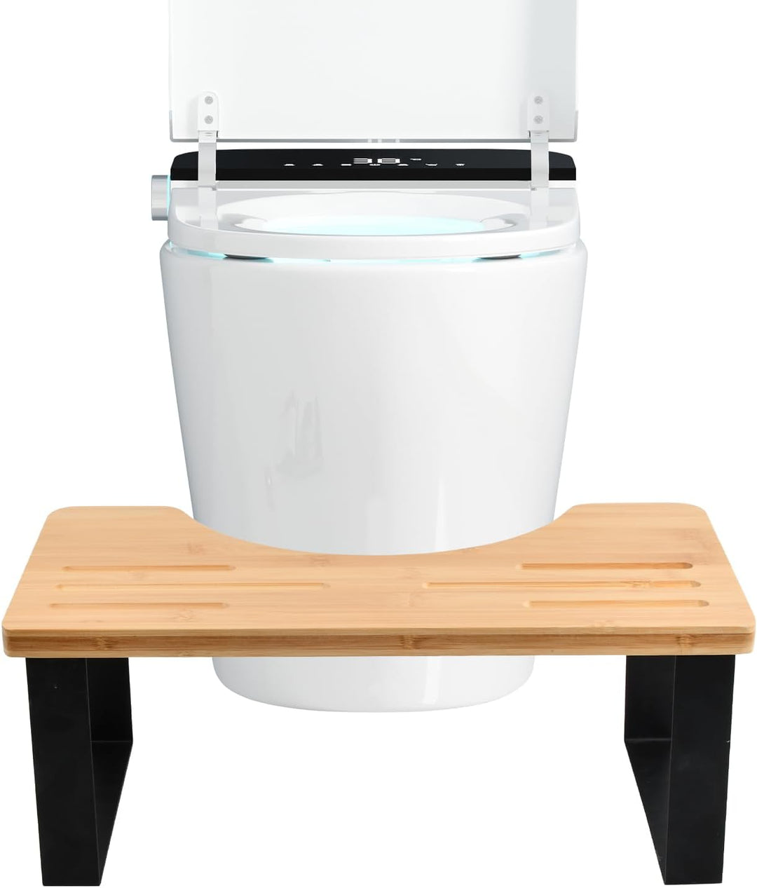 Dokeno Toiletten Hocker, Fussbank Holz, Kackhocker für Erwachsene, Anti-Rutsch Klohocker, Toiletten