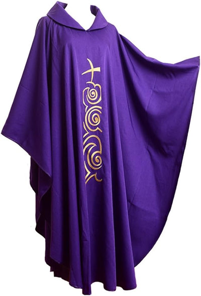 BLESSUME Kirche Priester festes Muster Kasel Vestments Lila (Style#1), Style#1
