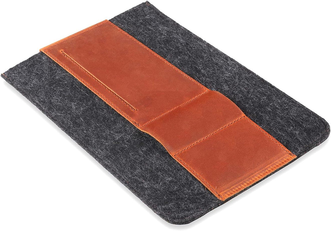 MegaGear Echtleder- und Fleece-Tablet-Hülle für iPad Pro & iPad Air, Alle Generationen iPad Air & iP