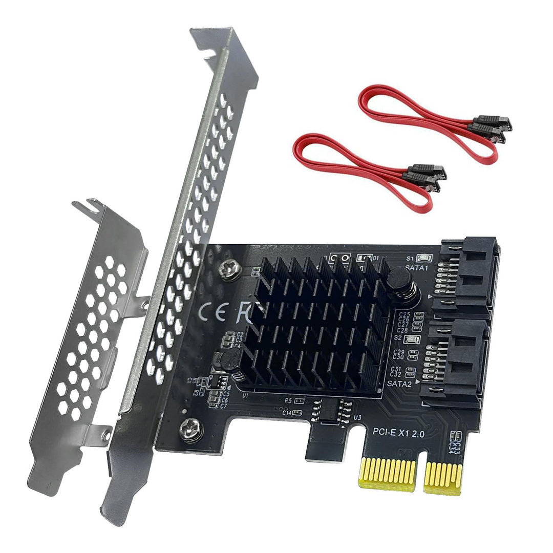 PCI-E zu SATA3.0 Erweiterungskarte 2 Ports, PCIe SATA III 6Gbps Max Speed Controller Karten für PCI-