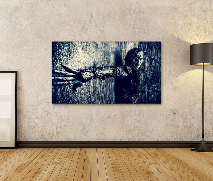 islandburner Bild auf Leinwand Porträt eines Steampunk Mannes Bilder Wandbilder Poster BBSP-1P Leinw
