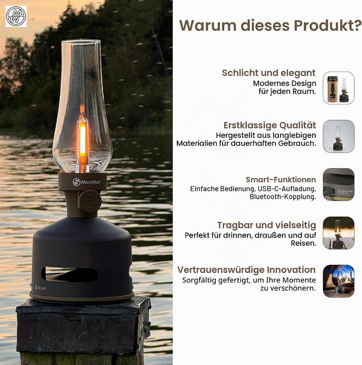 MoriMori Design-Leuchte mit Lautsprecher - (choco-brown), Choco-brown