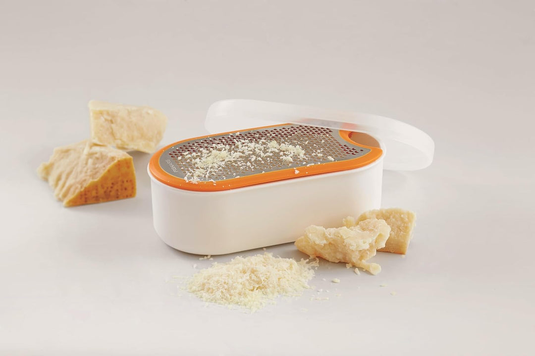 Fiskars Handreibe mit Behälter, Füllinhalt: 400 ml, Masse (LxBxH): 16,8 x 9,0 x 5,9 cm, Metall/Kunst