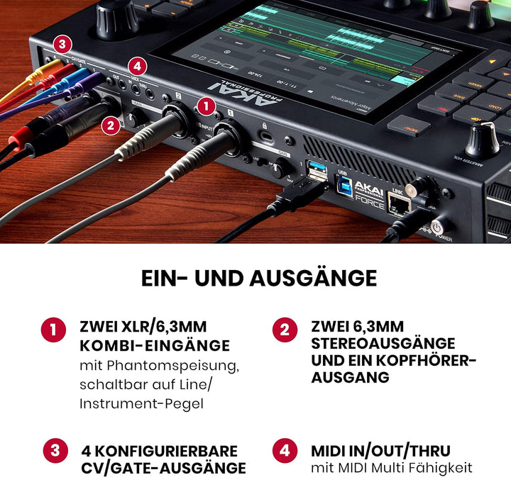Akai Professional FORCE – Standalone-Musikproduktion, MIDI-Sequencer und DJ-System mit Synth-Engines