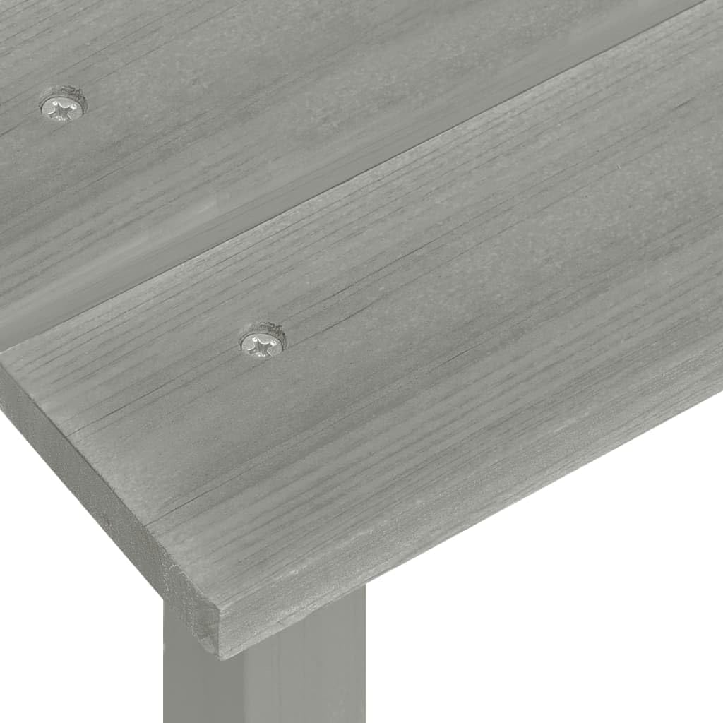 vidaXL Tannenholz Massiv Adirondack Gartenstuhl mit Fussstütze Tisch Deckchair Liegestuhl Gartenmöbe