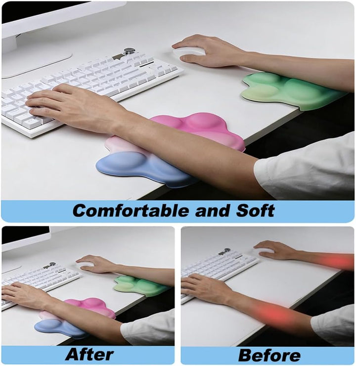 Armauflage Schreibtisch,2 Stück L-förmige Schreibtisch Handgelenk Ellenbogenstütze,Ergonomische Anti