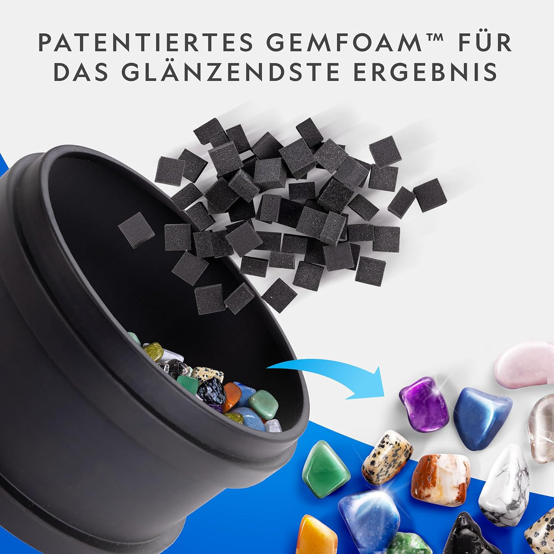 National Geographic Steintrommel-Set - Extra grosse 1,36 kg Kapazität, 1,36 kg ungeschliffene Edelst