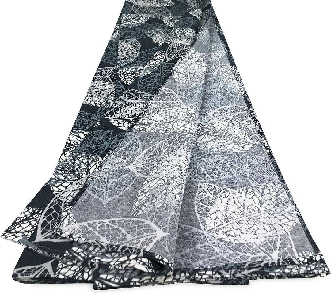 Tex Family Tagesdecke Gran Foulard Sofaüberwurf Stoff Loneta Blatt Leaf - Doppelbett 2 Quadrate Blat