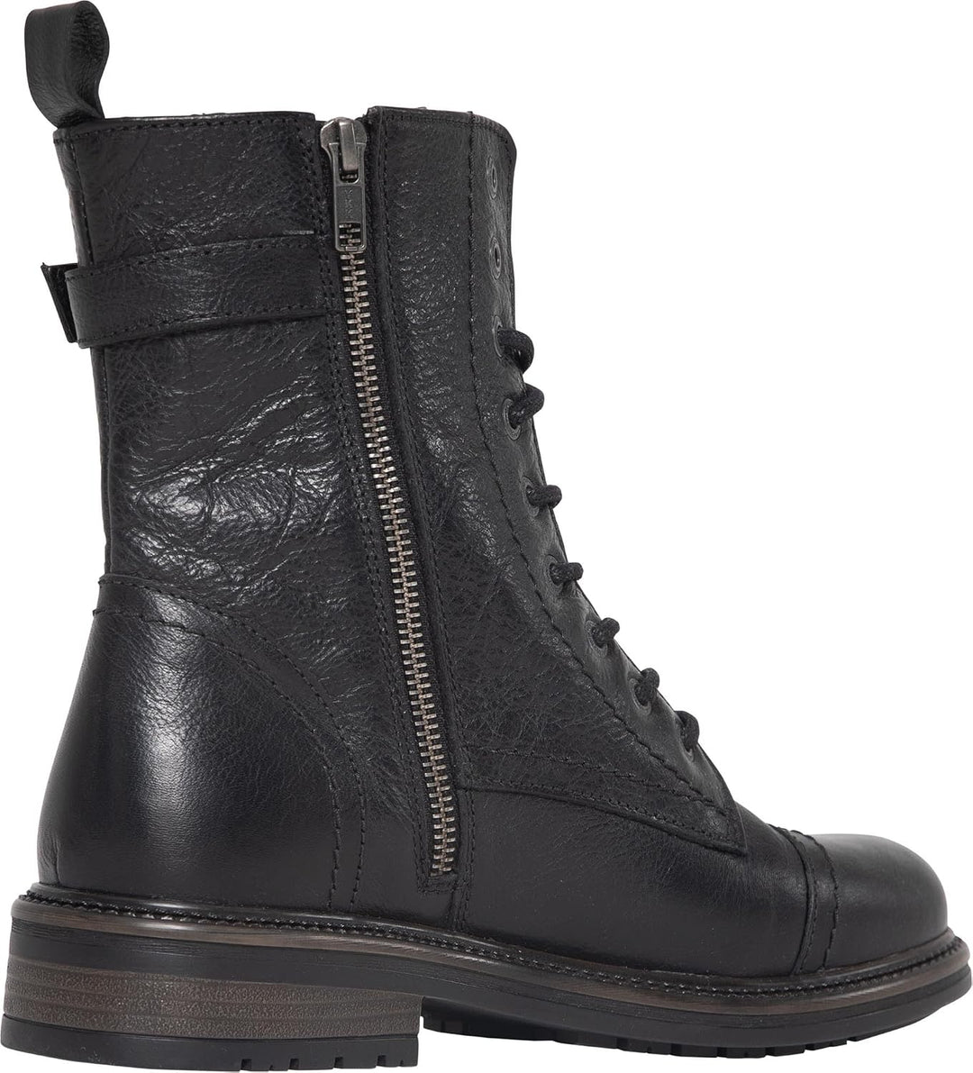 John Doe - Jackie Damen High Heel Motorradstiefel Schwarz Schwarz 38 | Leder Schwarz 38 EU, Schwarz