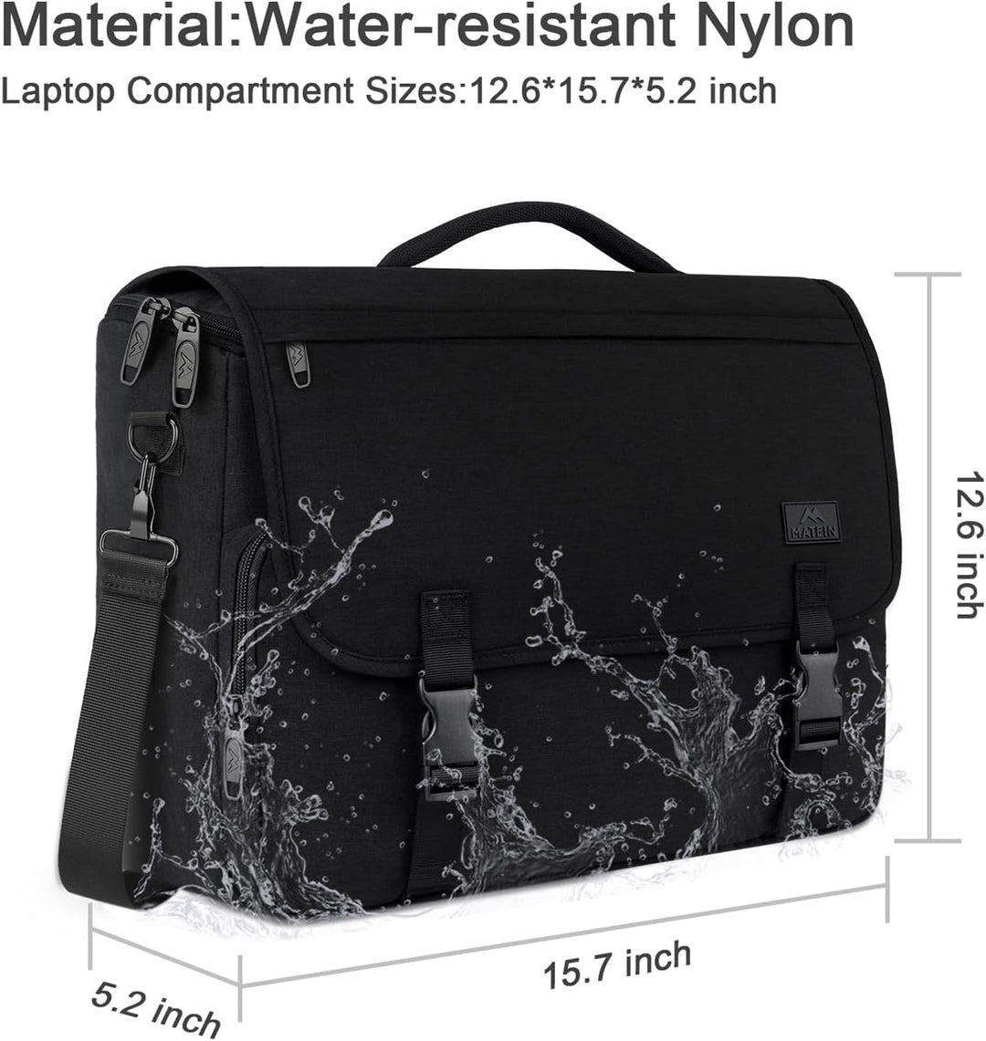 MATEIN Aktentasche Herren, Laptoptasche 15,6 Zoll, Wasserdicht Messenger Bag Laptop Tasche, Business