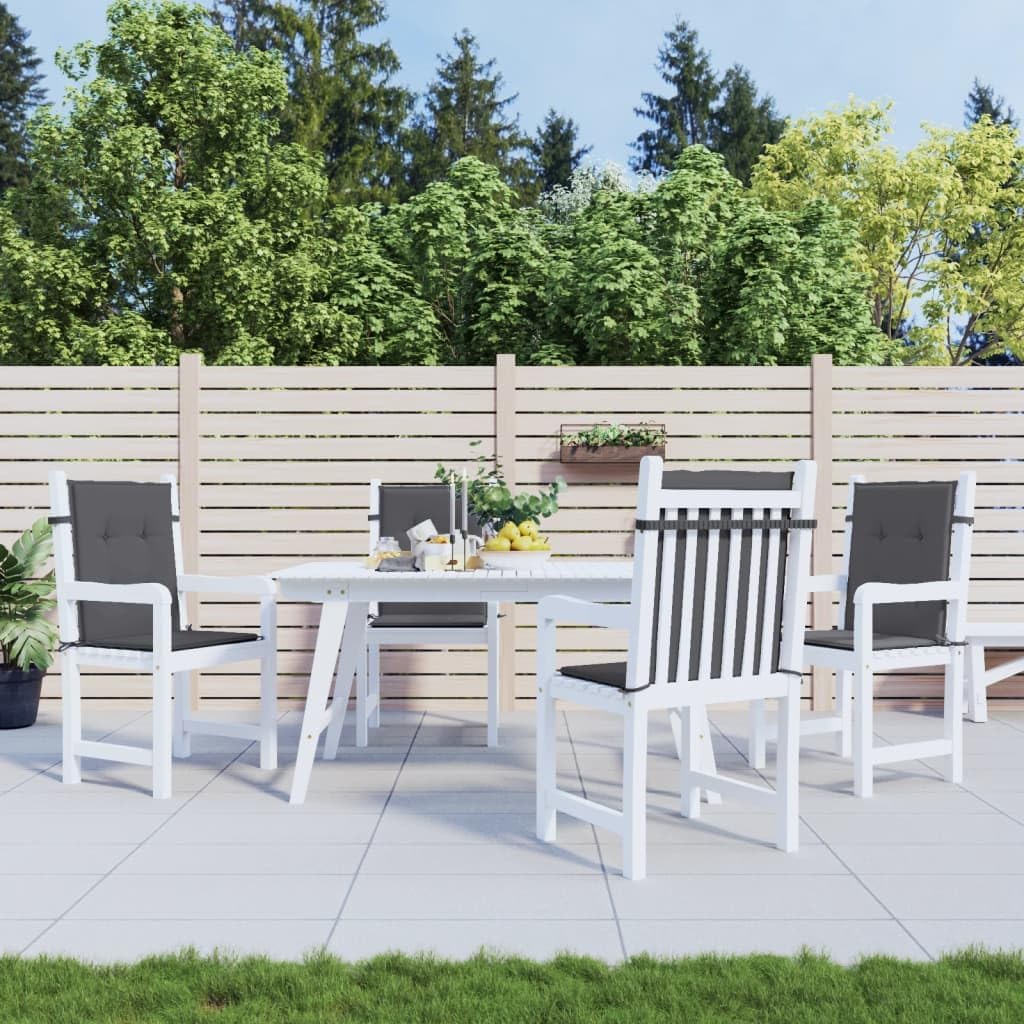 vidaXL Gartenstuhlauflagen 4 STK., Niedriglehner Auflagen für Gartenstühle, Stuhlauflage Stuhlkissen