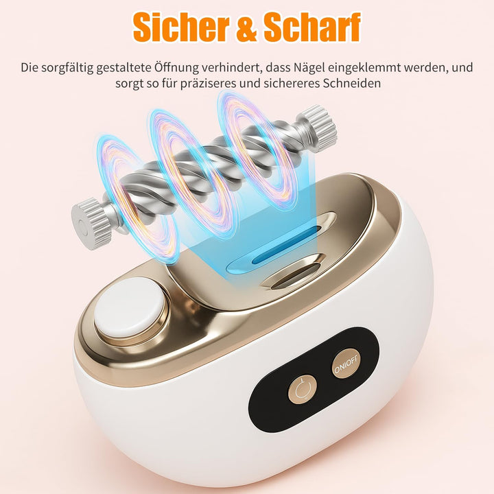 Elektrischer Nagelknipser, 2025 Verbessertes Nail Trimmer Beinhaltet 2 in 1 Electric Nail Clippers &