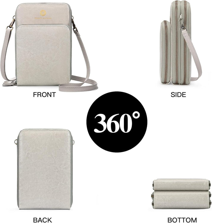SENDEFN Handytasche zum Umhängen - Handy Umhängetasche Damen Handytasche Leder Handytasche mit Geldb