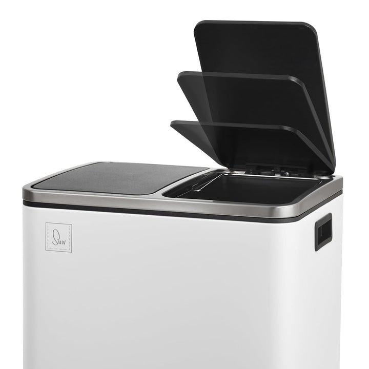 SVITA TM2X15 Treteimer 30 Liter Abfalleimer Mülleimer Design Mülltrennung Papierkorb Küchen-Ordnung