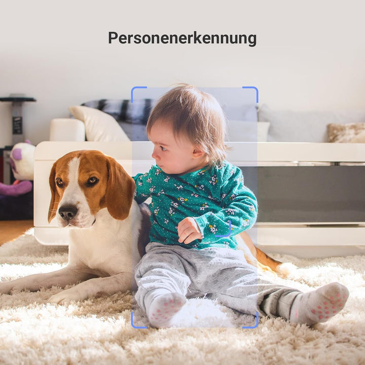EZVIZ 2K WLAN Überwachungskamera Innen, 360º PTZ Indoor Kamera mit Personenerkennung und -verfolgung