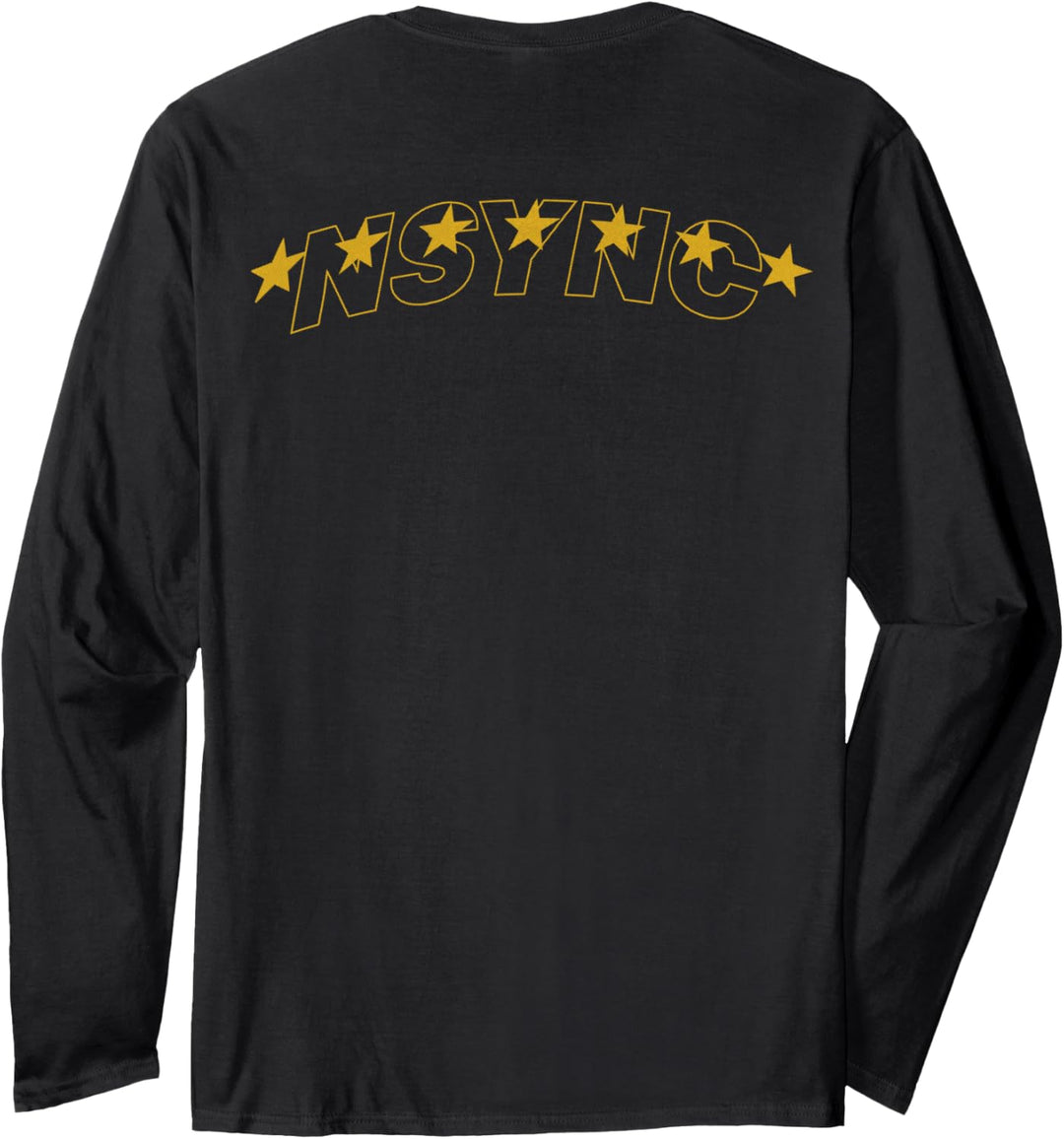 NSYNC Offizieller Popstar Vorder- und Rückseite bedruckt Langarmshirt