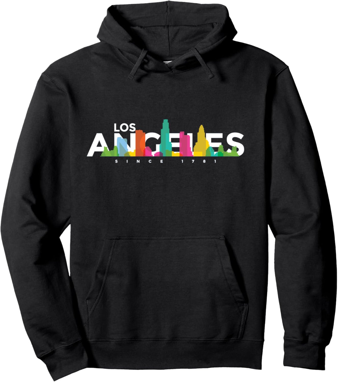Los Angeles Skyline LA California Retro-Vintage Pullover Hoodie