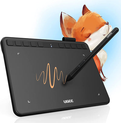 UGEE S640 Grafiktablett für PC 6.3 X 4 Inch, Dital zeichenpad mit Stift 8192 Druckempfindlichkeit 10