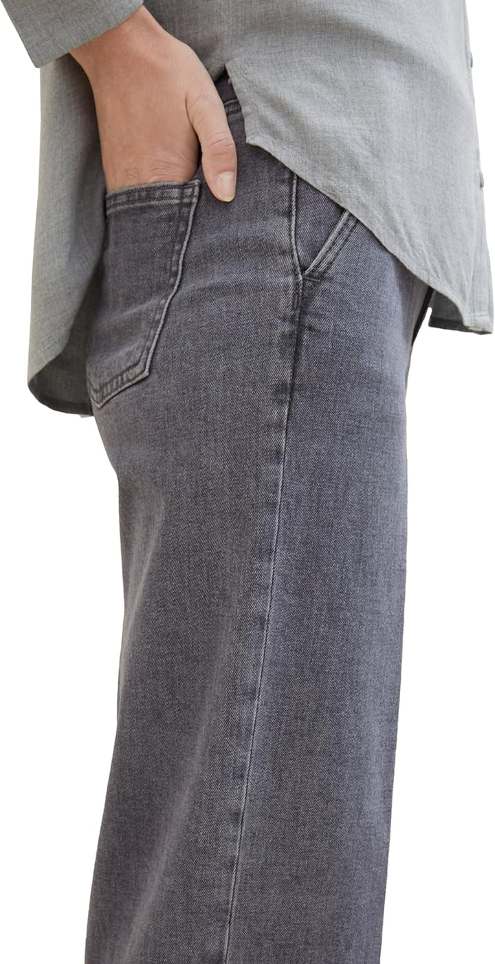TOM TAILOR Damen High Waist Culotte Jeans mit weitem Bein 31W / 30L 10210 - Grey Denim, 31W / 30L 10
