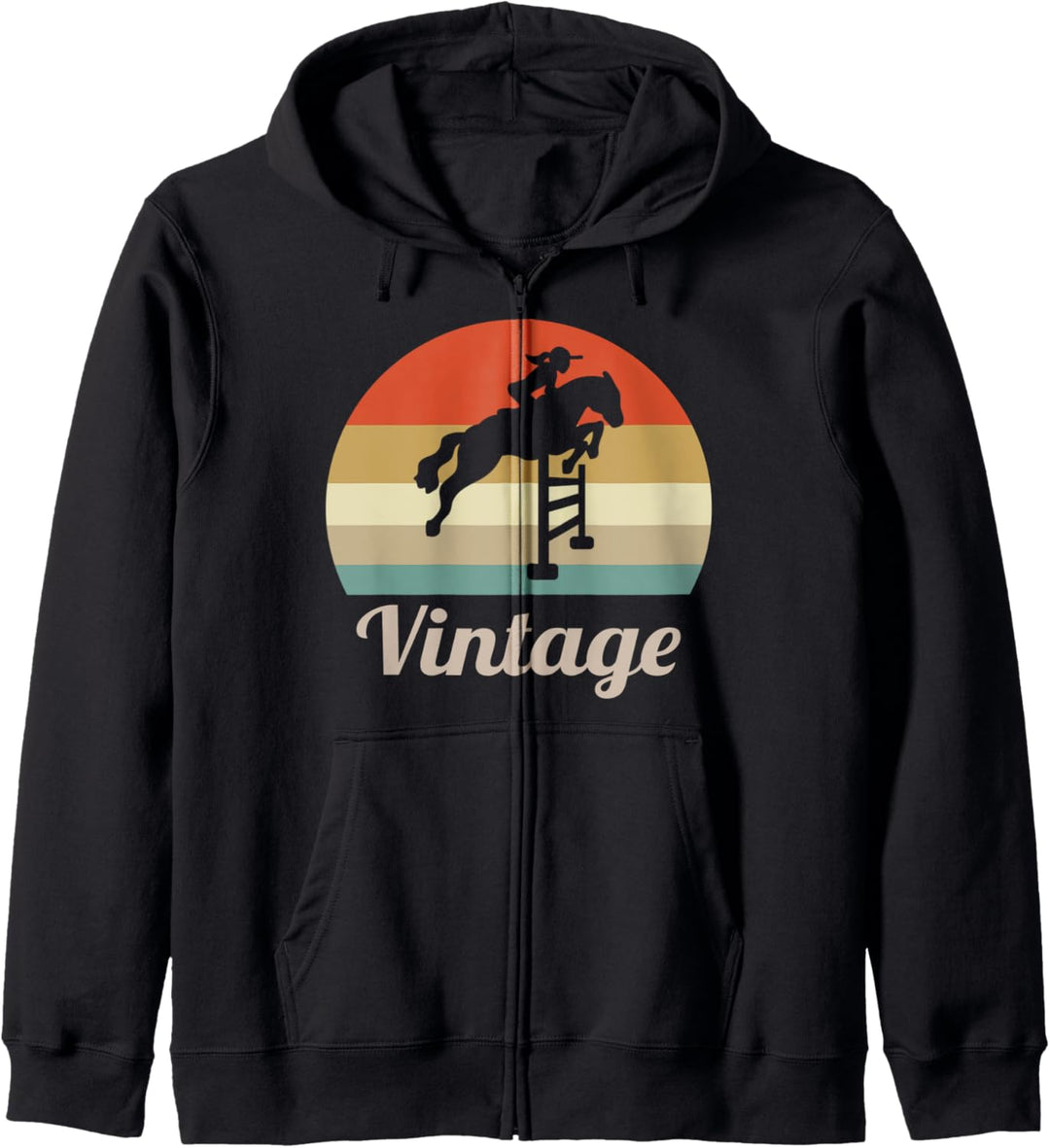 Springreiten Springreiter Reiten Reiter Vintage Retro Style Kapuzenjacke