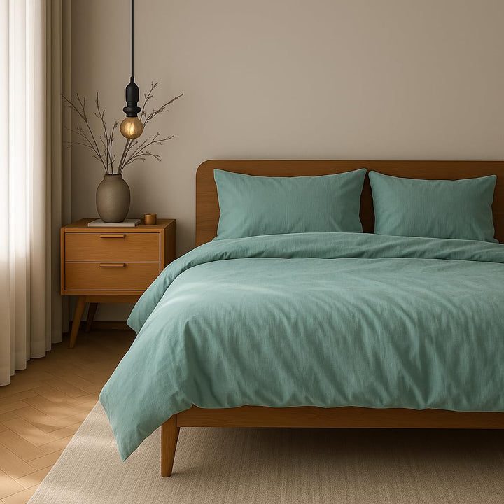 VEL VET HOME VelvetHome Deluxe Bettwäsche 155x220 Baumwolle Bettbezug 155x220 cm mit Kissenbezug 80x